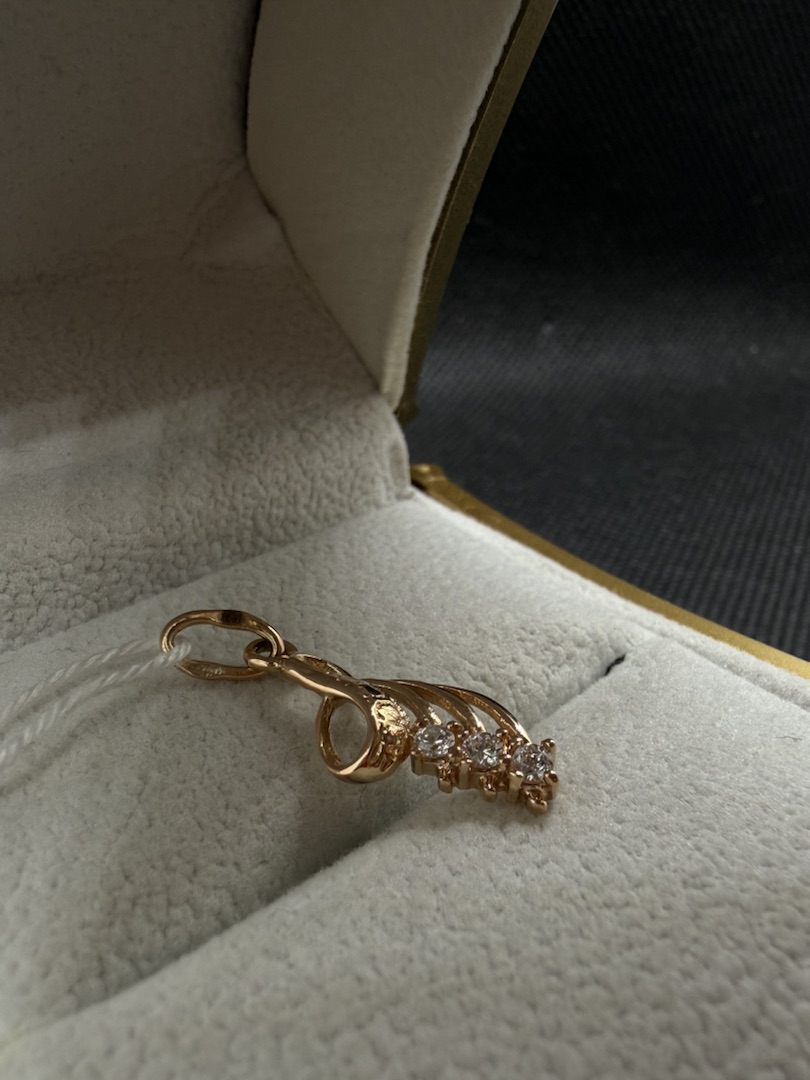 ПОДКМИ585 ПОДВЕСКА С КАМНЯМИ (Au 585)