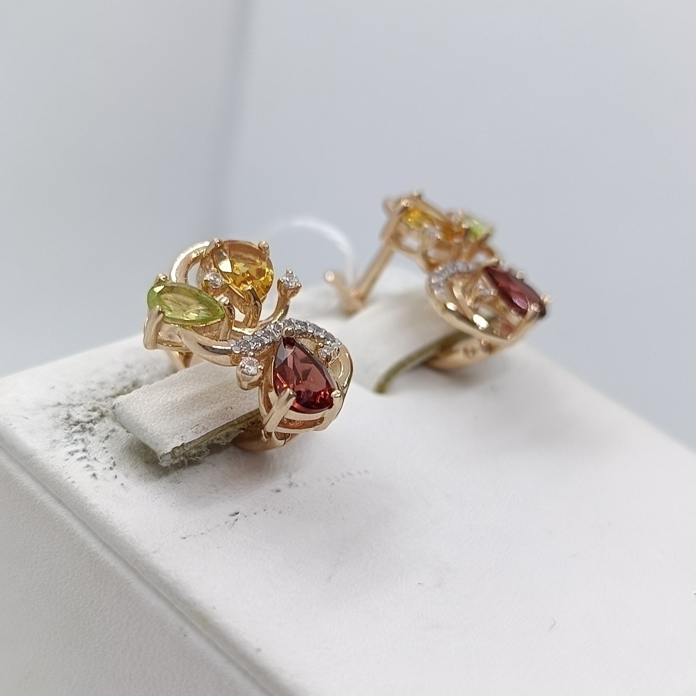 СЕРЬГИ С КАМНЯМИ (Au 585)