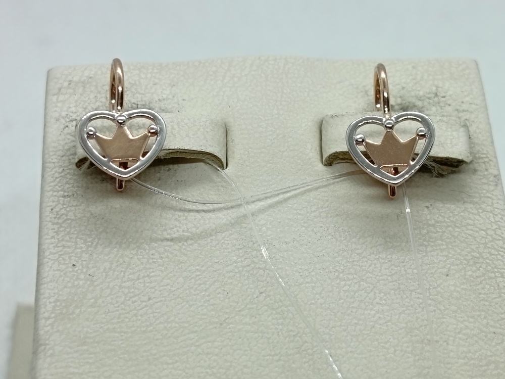 СЕРЬГИ ПЕТЕЛЬКА без камня (Au 585)