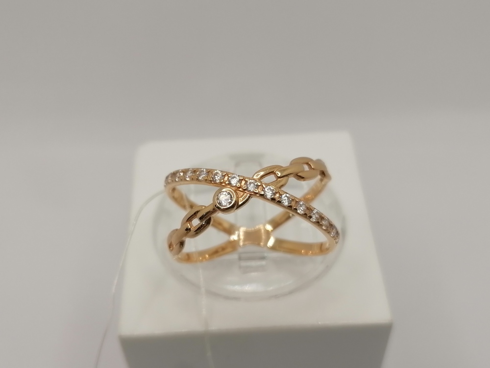 11008 КОЛЬЦО С КАМНЯМИ (Au 585)