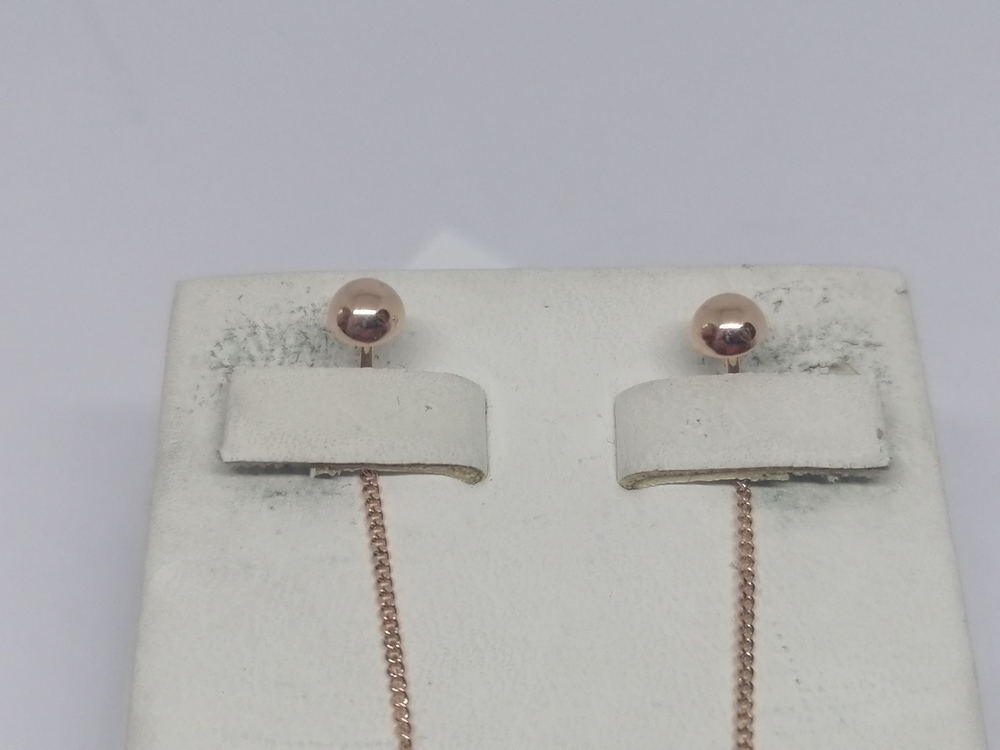 01-206918 СЕРЬГИ ПРОДЕВКИ без камня (Au 585)