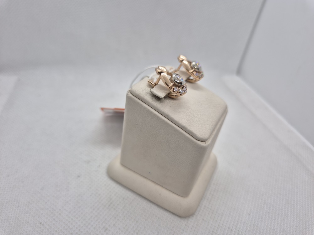 СКМИ585 СЕРЬГИ С КАМНЯМИ (Au 585)