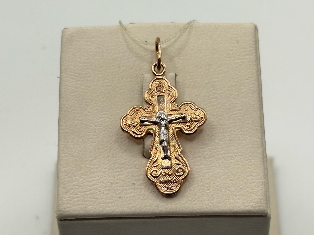 20-0252 ПОДВЕСКА КРЕСТ без камня (Au 585)