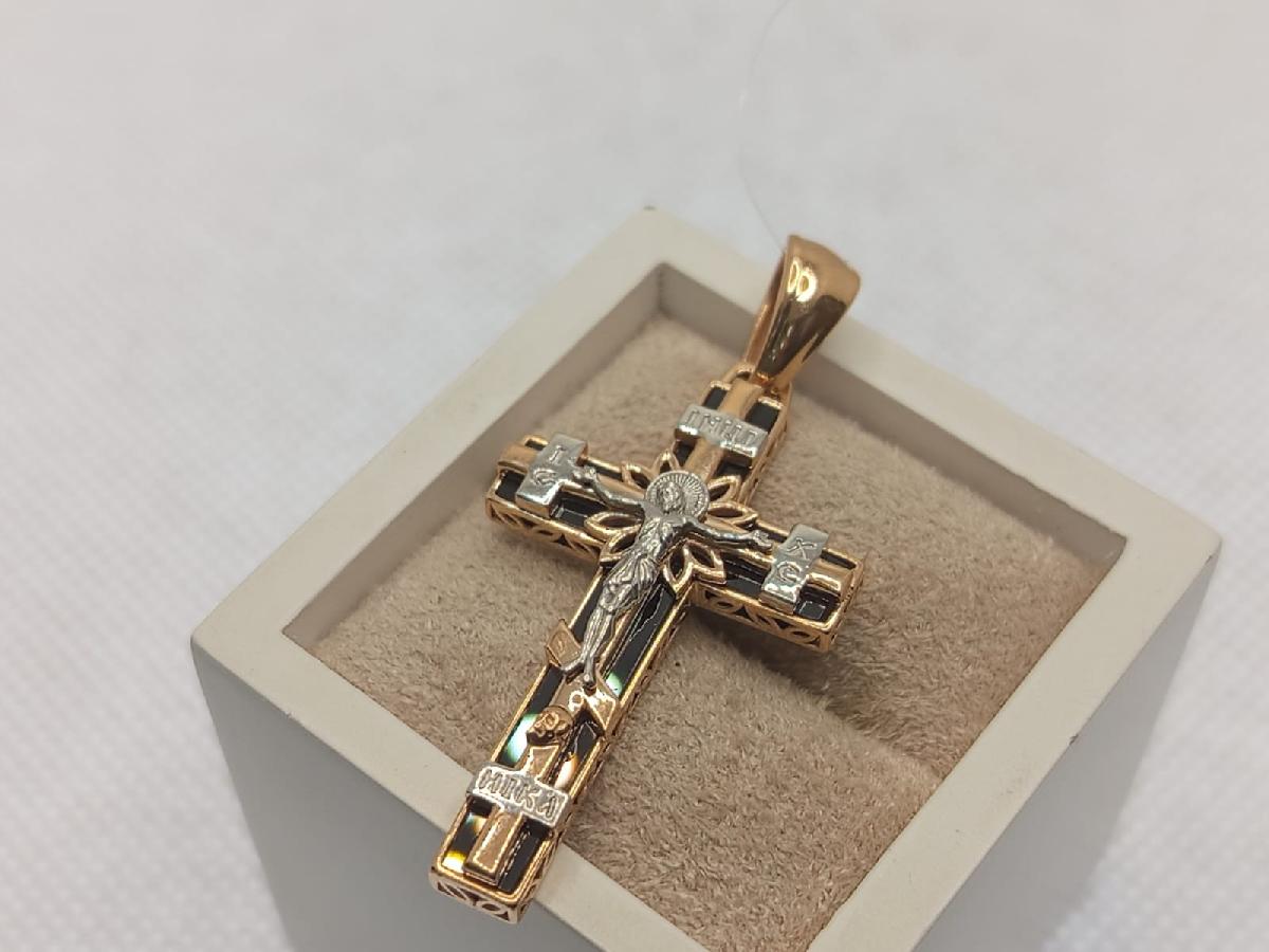 ПОДВЕСКА КРЕСТ с камнем (Au 585)