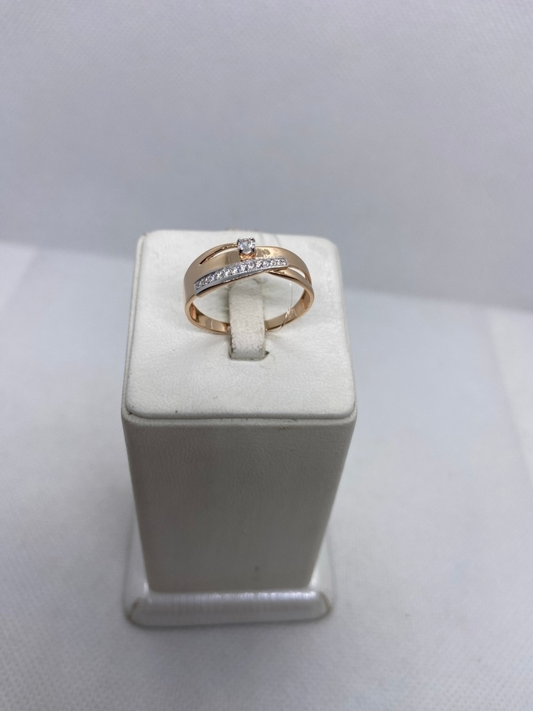 КОЛЬЦО С КАМНЯМИ (Au 585)