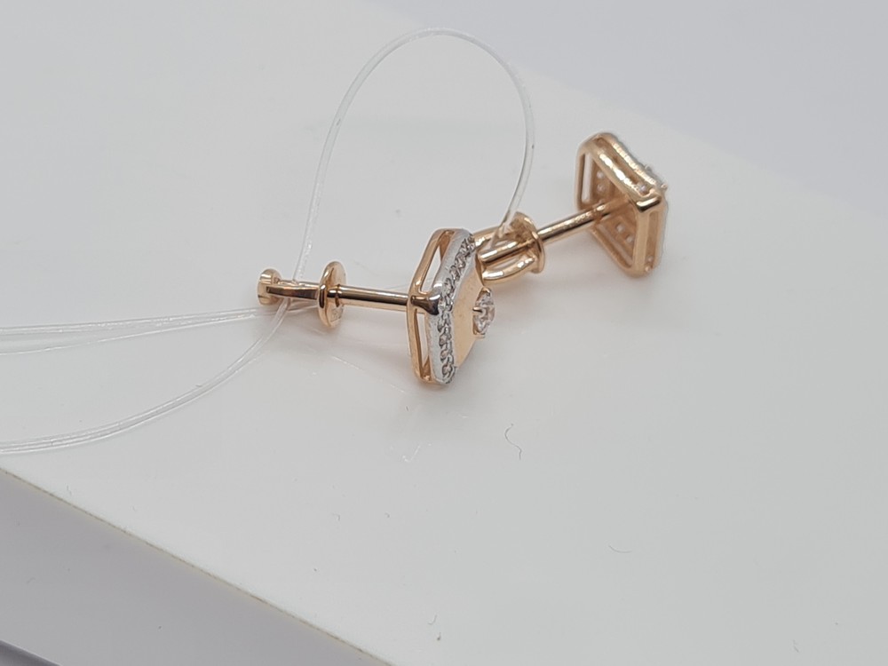 СЕРЬГИ ПУСЕТЫ с камнями (Au 585)