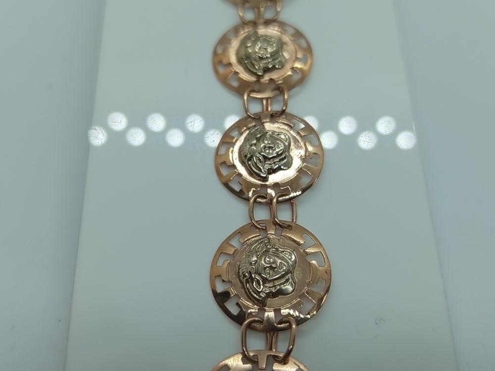 БРАСЛЕТ ПУСТОТЕЛЫЙ Фантазия (Au 585)