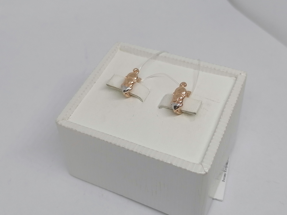 51-120-02037-1 СЕРЬГИ БЕЗ КАМНЯ (Au 585)