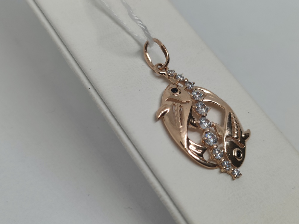 ПОДВЕСКА ЗНАК ЗОДИАКА РЫБЫ Au 585