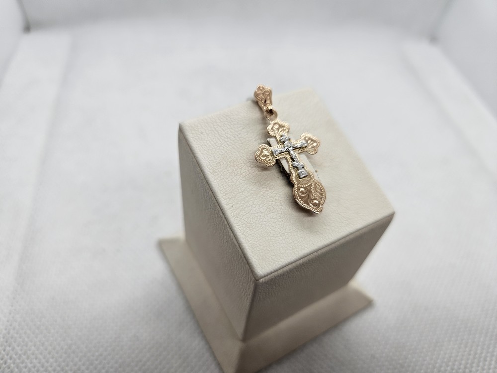 ПОДКБК585 ПОДВЕСКА КРЕСТ БЕЗ КАМНЯ (Au 585)