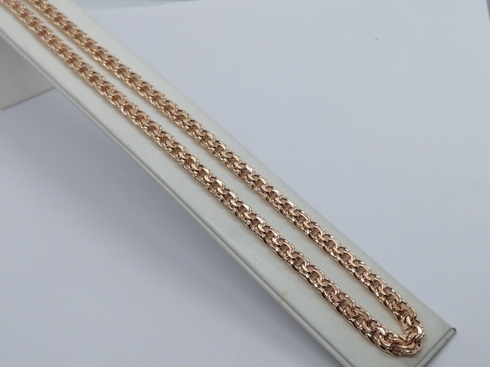 10090380155 ЦЕПЬ ПУСТОТЕЛАЯ Бисмарк (Au 585)