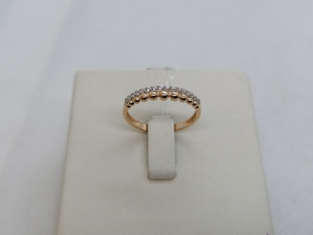 КОЛЬЦО С КАМНЯМИ (Au 585)