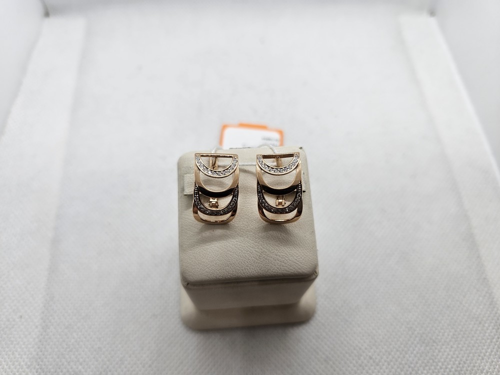 СКМИ585 СЕРЬГИ С КАМНЯМИ (Au 585)