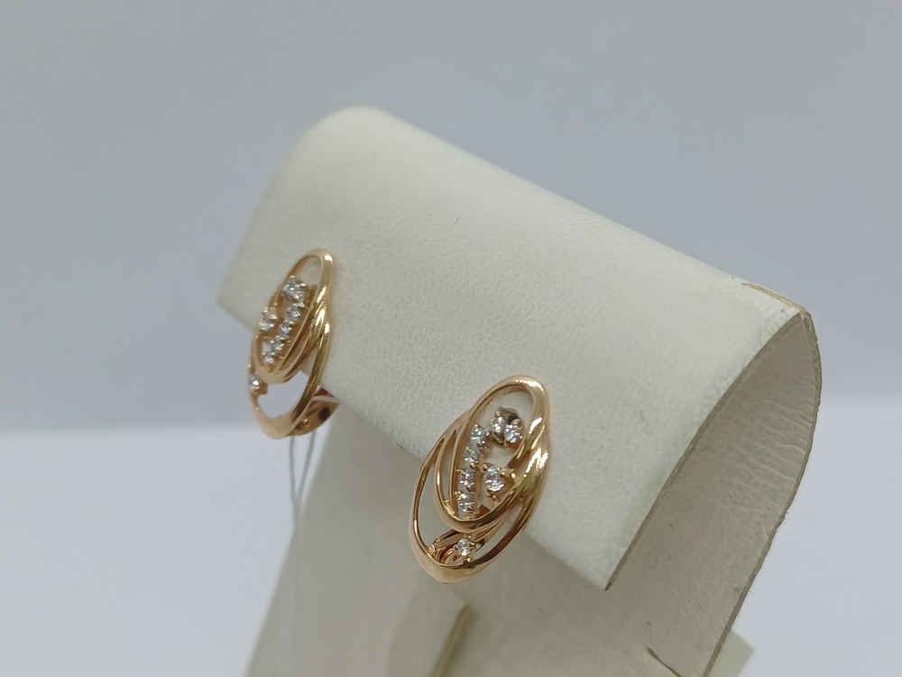 СКМИ585 СЕРЬГИ С КАМНЯМИ (Au 585)