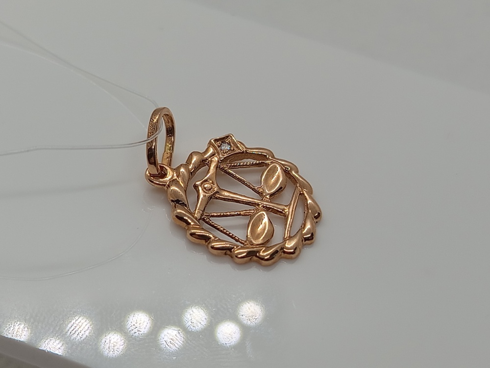ПОДВЕСКА ЗНАК ЗОДИАКА ВЕСЫ (Au 585)