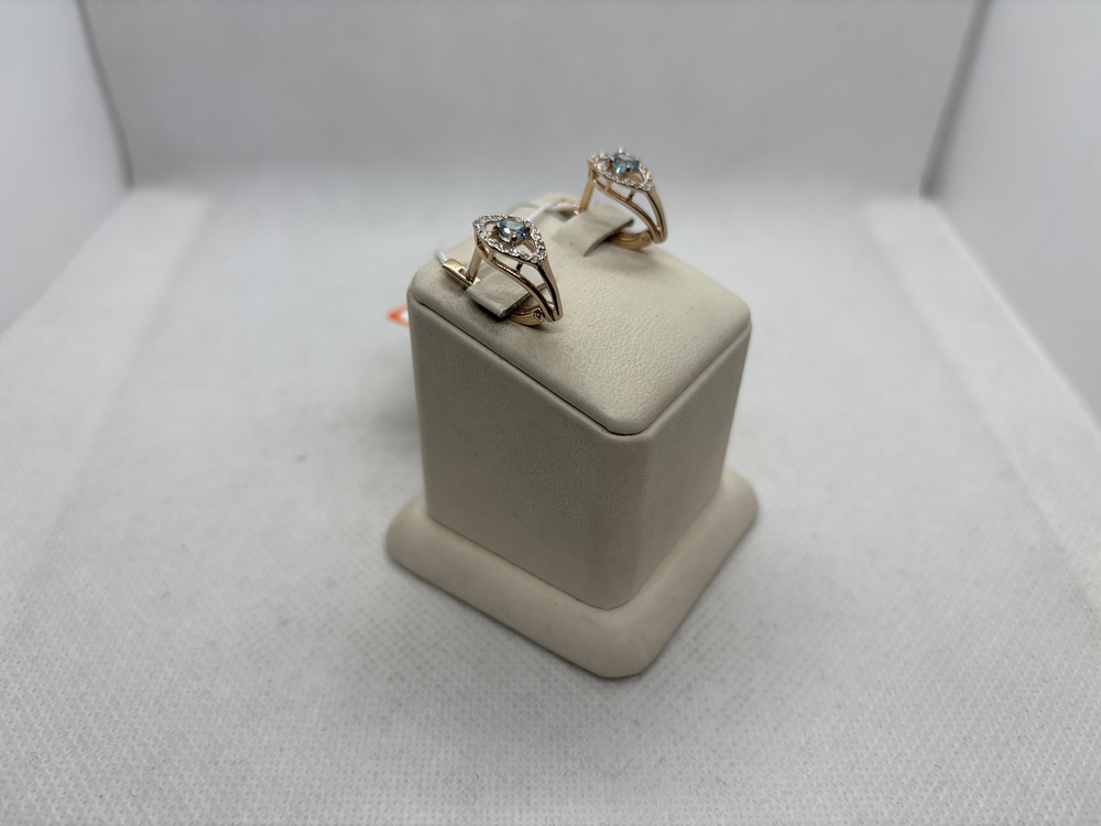 СКМИ585 СЕРЬГИ С КАМНЯМИ (Au 585)