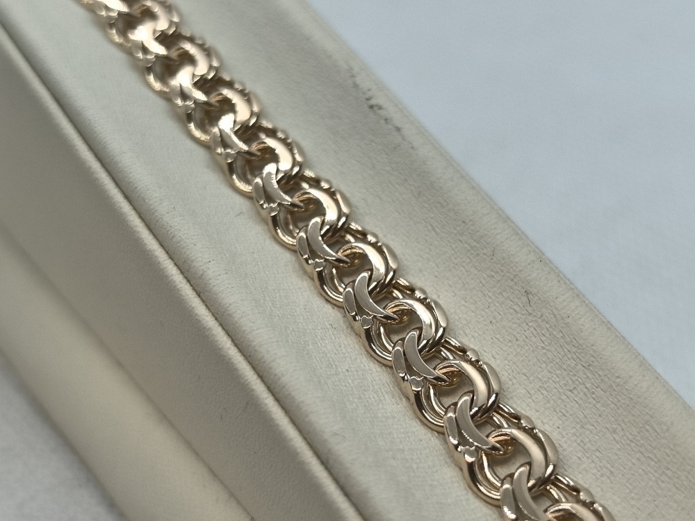 БЛБ585 БРАСЛЕТ ПОЛНОВЕСНЫЙ Бисмарк (Au 585)