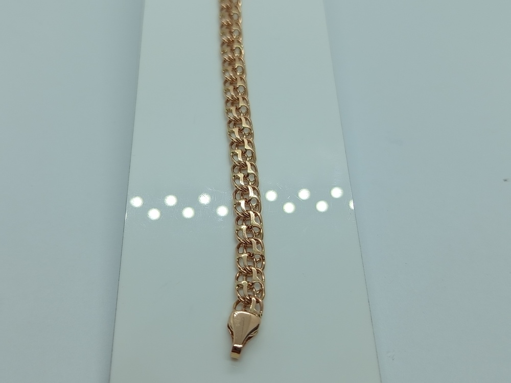 БЛБ585 БРАСЛЕТ ПОЛНОВЕСНЫЙ Бисмарк (Au 585)