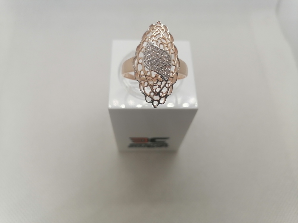 КОЛЬЦО С КАМНЯМИ (Au 585)