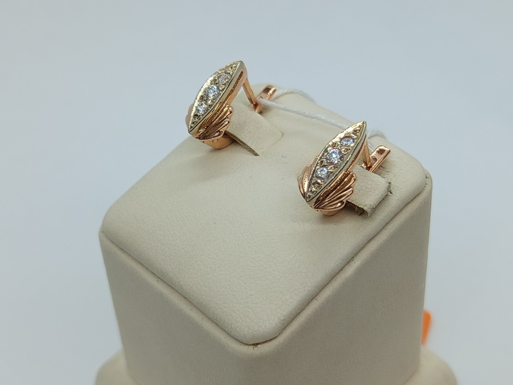 СКМИ585 СЕРЬГИ С КАМНЯМИ (Au 585)