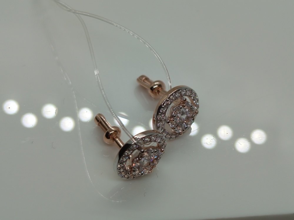 СЕРЬГИ ПУСЕТЫ с камнями (Au 585)