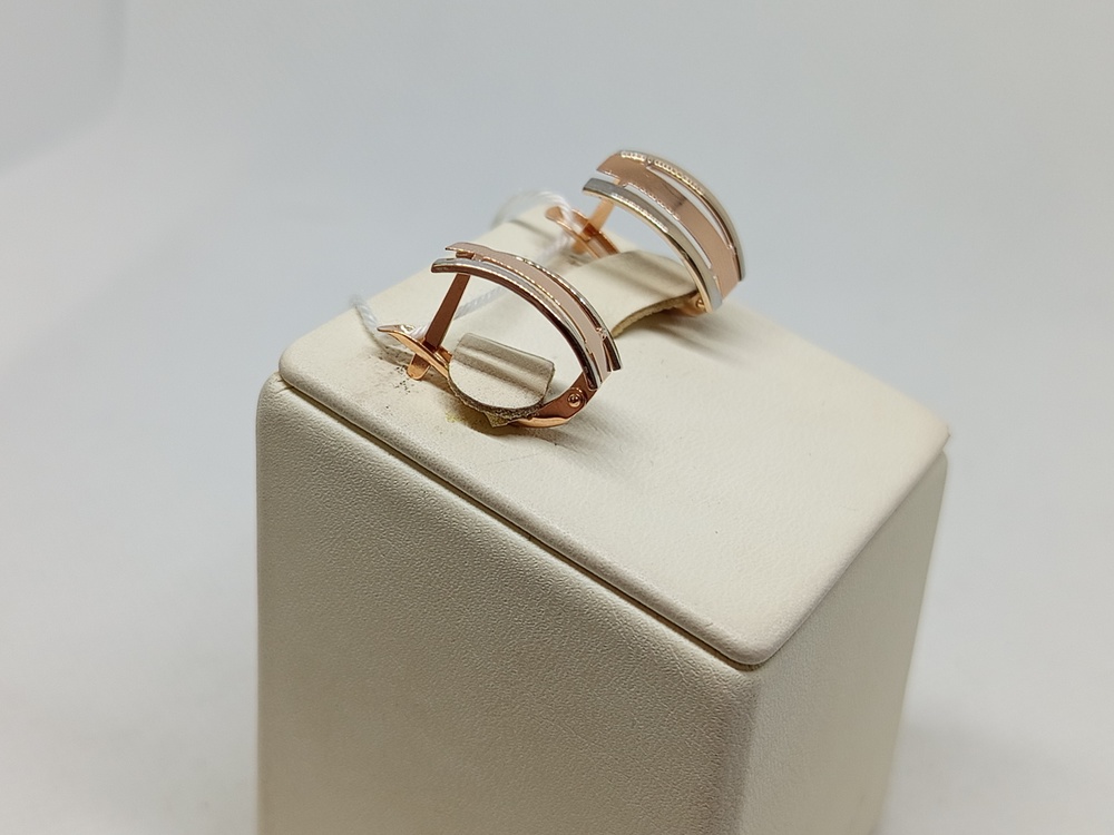 СБКМ585 СЕРЬГИ БЕЗ КАМНЯ (Au 585)