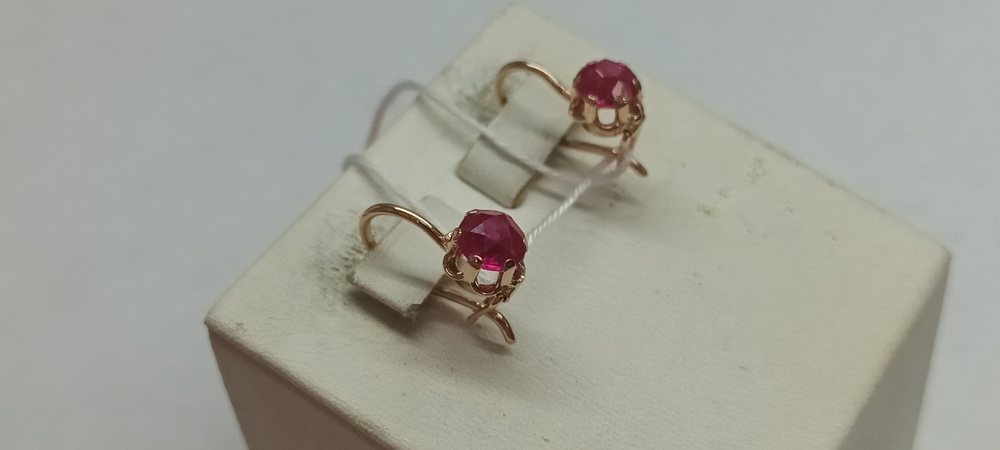 СЕРЬГИ С КАМНЕМ (Au 583)