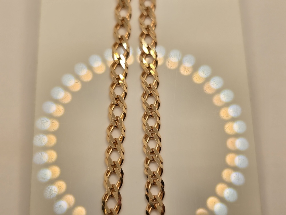 БРАСЛЕТ ПУСТОТЕЛЫЙ Ромб двойной (Au 585)