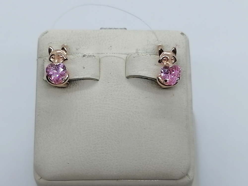 СЕРЬГИ С КАМНЕМ (Au 585)