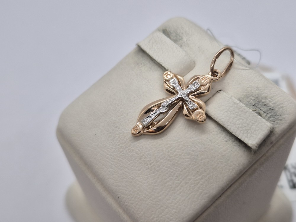 ПОДВЕСКА КРЕСТ без камня (Au 585)