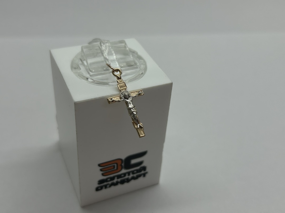 ПОДКБК585 ПОДВЕСКА КРЕСТ БЕЗ КАМНЯ (Au 585)