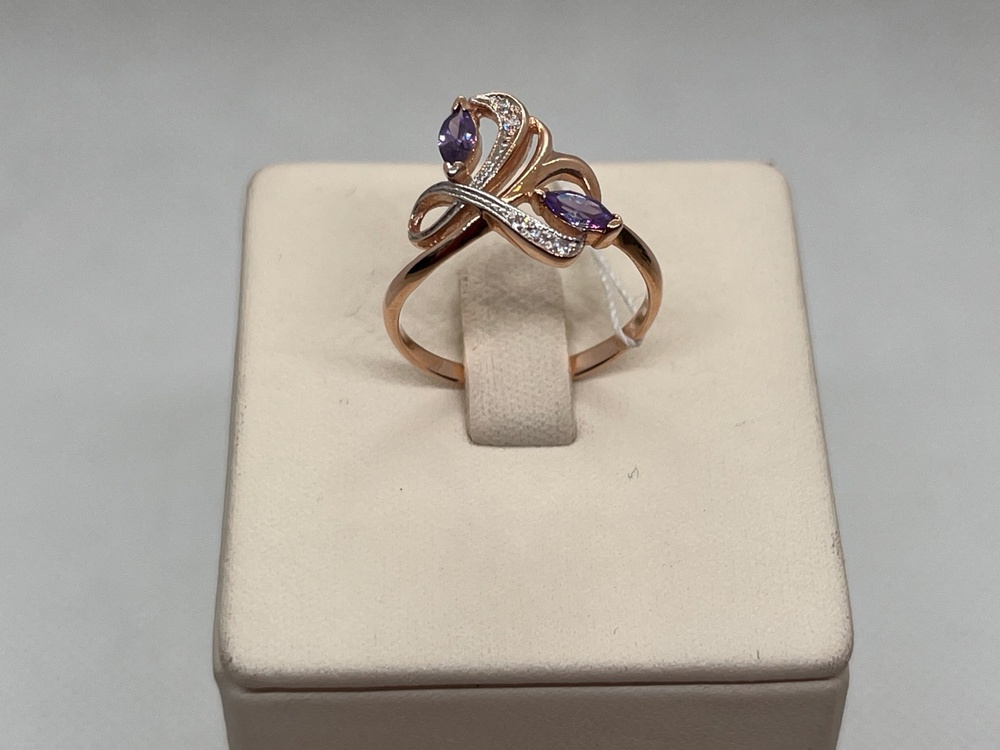 КОЛЬЦО С КАМНЯМИ (Au 585)