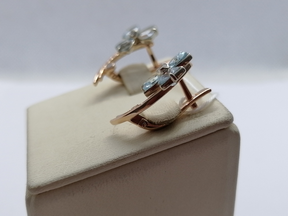 СКМИ585 СЕРЬГИ С КАМНЯМИ (Au 585)