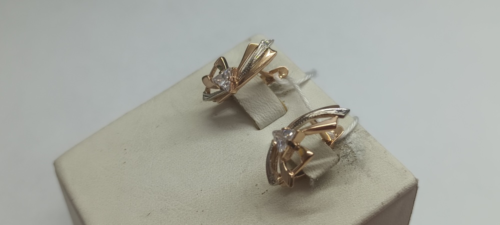 СКМИ585 СЕРЬГИ С КАМНЯМИ (Au 585)