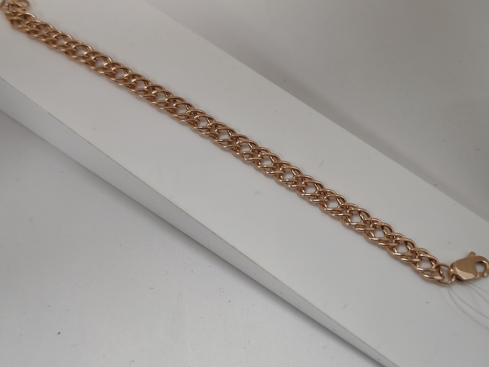 БРАСЛЕТ ПУСТОТЕЛЫЙ Ромб двойной (Au 585)