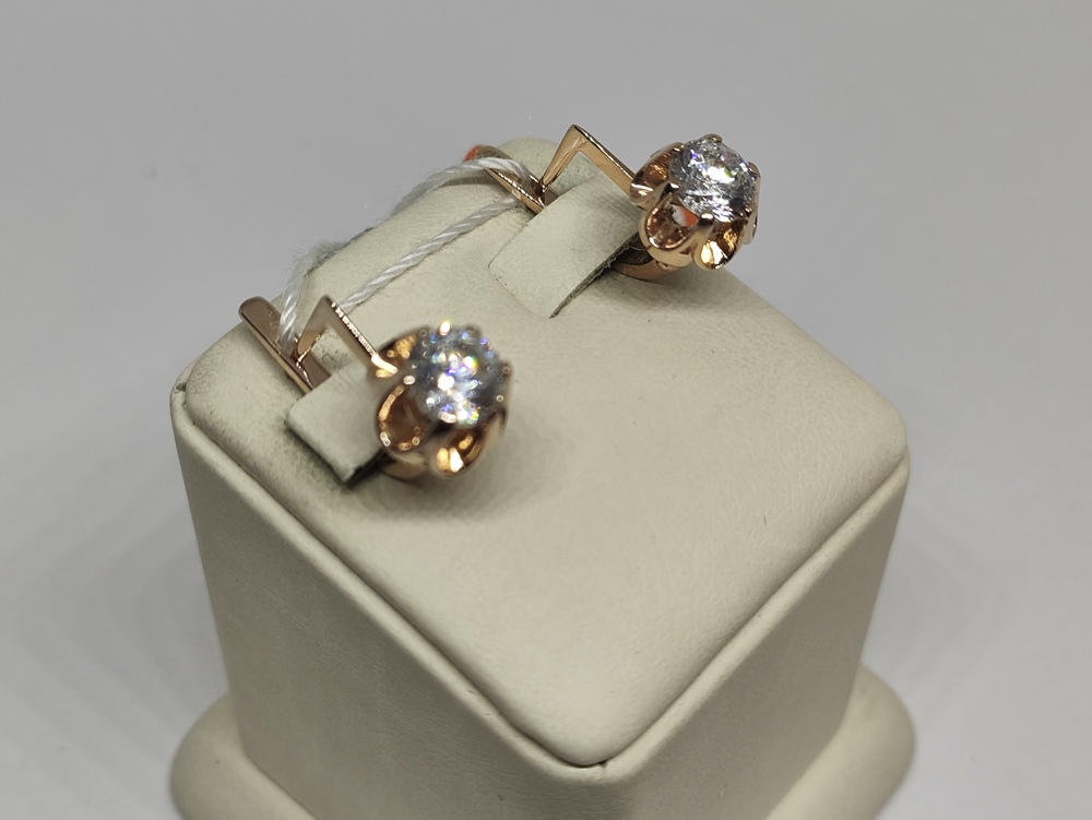 СЕРЬГИ С КАМНЕМ (Au 583)