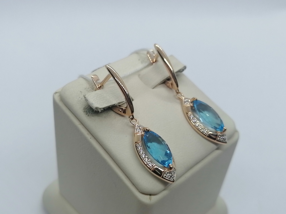 СЕРЬГИ С КАМНЯМИ (Au 585)