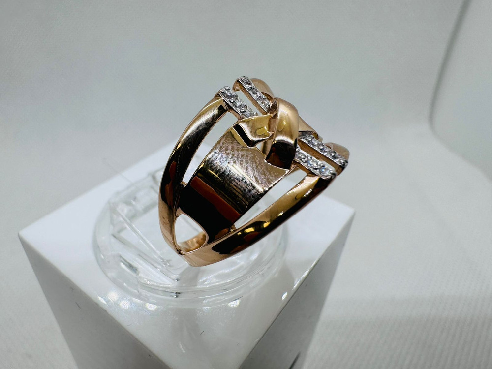 КОЛЬЦО С КАМНЯМИ (Au 585)