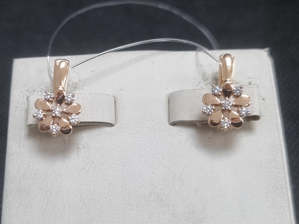 СЕРЬГИ С КАМНЯМИ (Au 585)