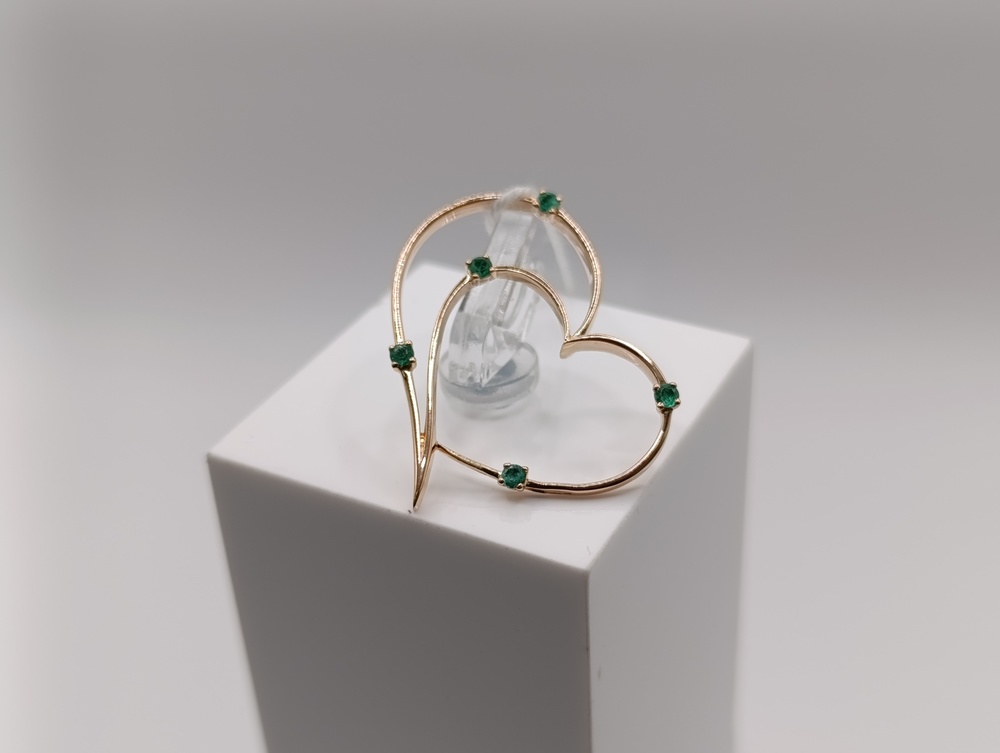 ПОДКМИ585 ПОДВЕСКА С КАМНЯМИ (Au 585)