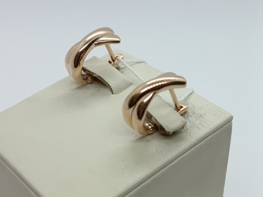 СБКМ585 СЕРЬГИ БЕЗ КАМНЯ (Au 585)