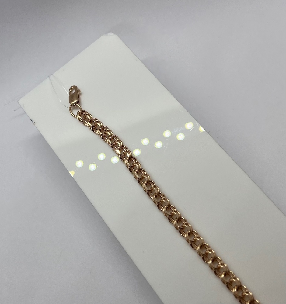 БРАСЛЕТ ПУСТОТЕЛЫЙ Бисмарк (Au 585)