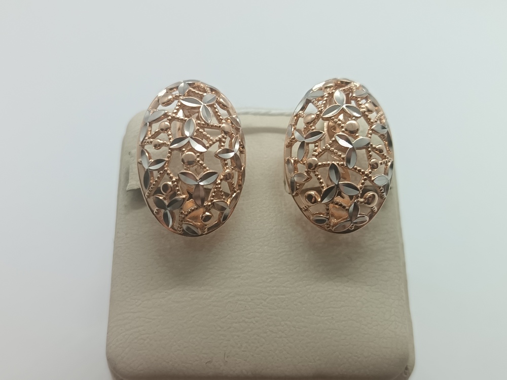 СБКМ585 СЕРЬГИ БЕЗ КАМНЯ (Au 585)