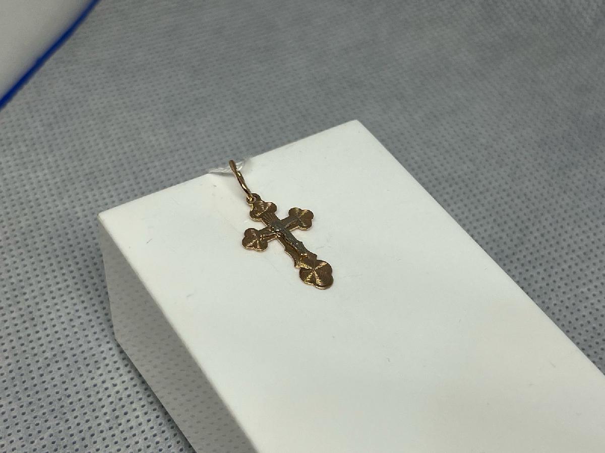 ПОДВЕСКА КРЕСТ БЕЗ КАМНЯ (Au 585)