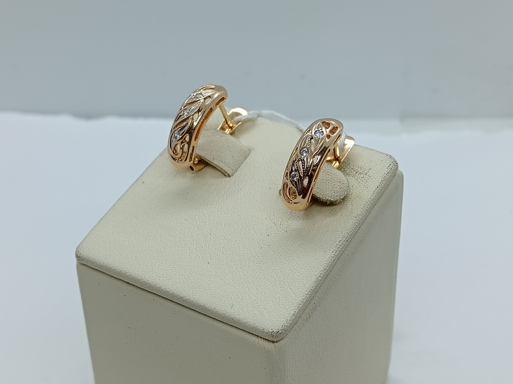 СКМИ585 СЕРЬГИ С КАМНЯМИ (Au 585)