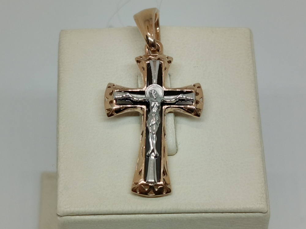 ПОДВЕСКА КРЕСТ с камнем (Au 585)