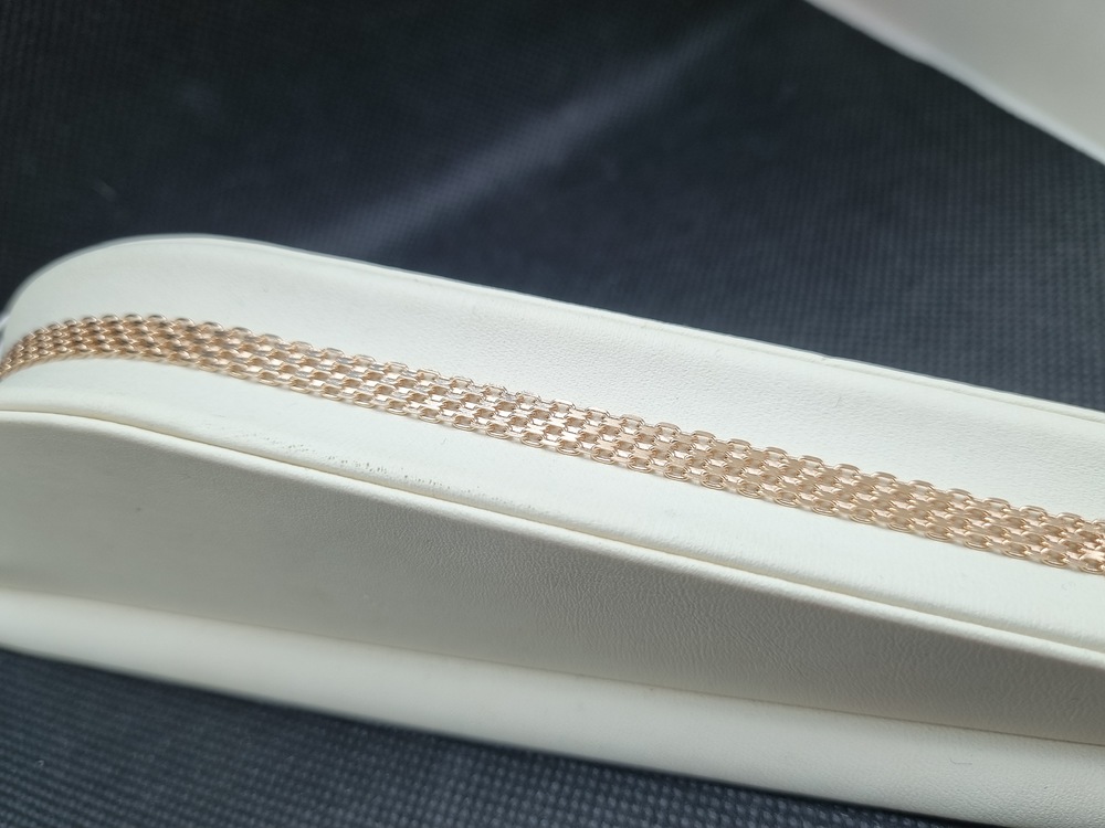 БРАСЛЕТ ПОЛНОВЕСНЫЙ Бисмарк машинный (Au 585)