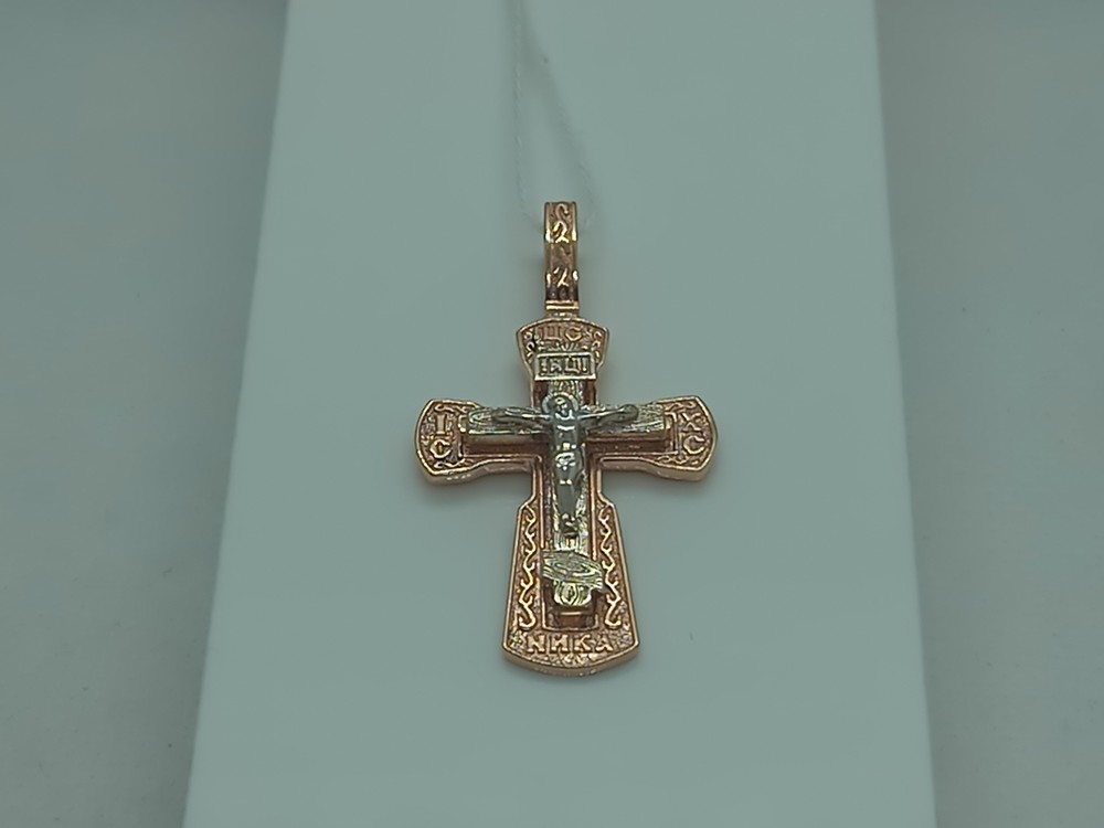 ПОДВЕСКА КРЕСТ БЕЗ КАМНЯ (Au 585)