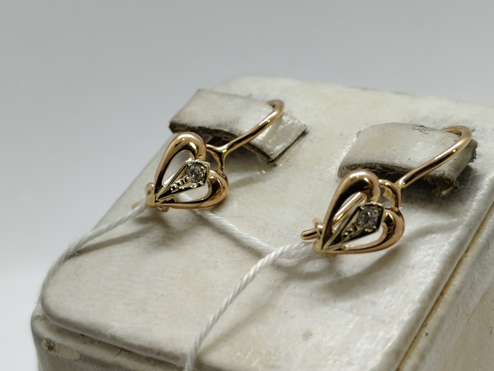 СЕРЬГИ С КАМНЕМ (Au 585)