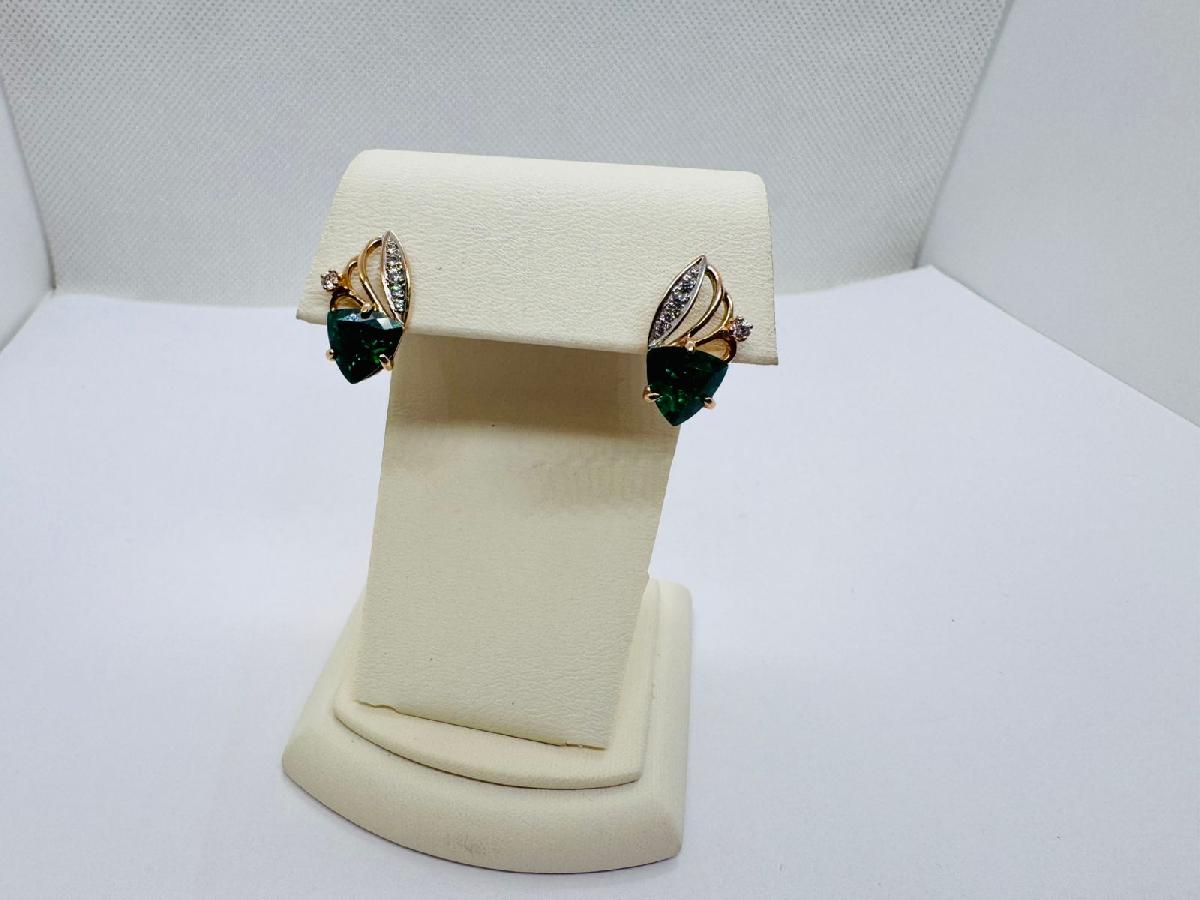 СКМИ585 СЕРЬГИ С КАМНЯМИ (Au 585)